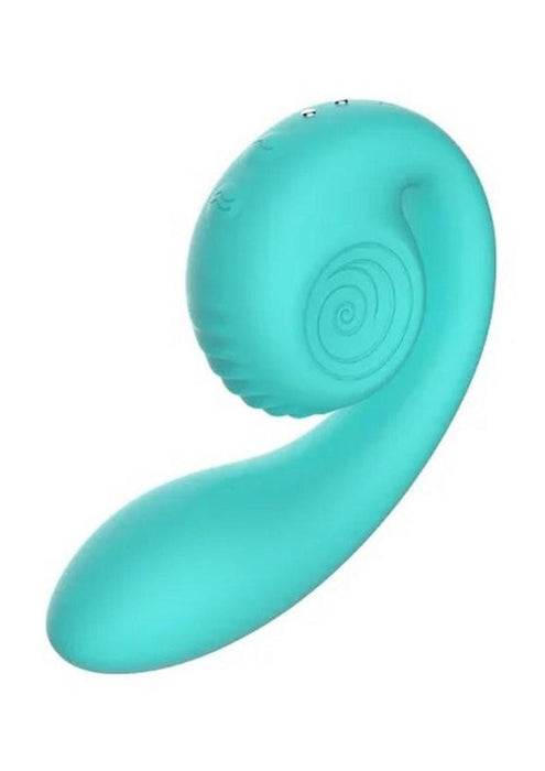 SVibe Snail GIZI Rechargeable Silicone Rabbit Vibrator - Teal