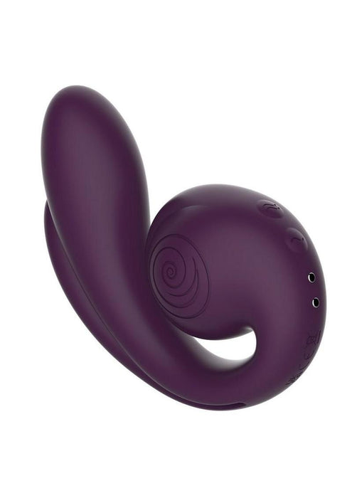 SVibe Snail GIZI Pro Rechargeable Silicone Triple Stimulator - Grape