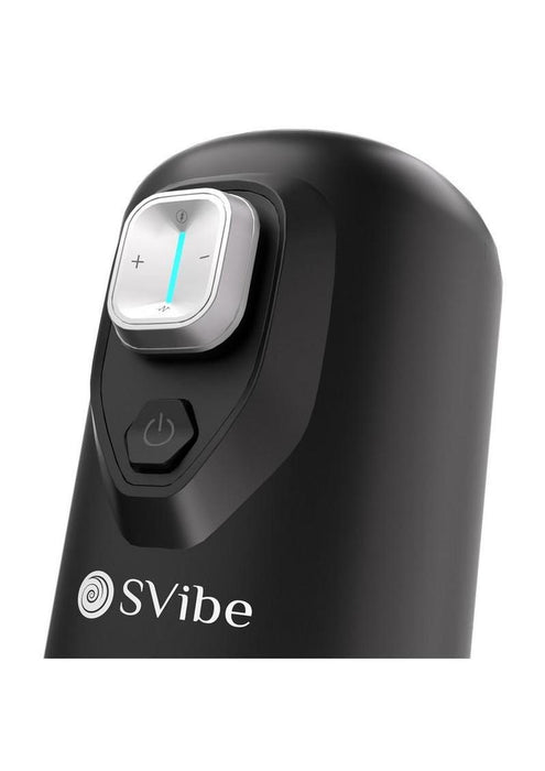 SVibe Ikon SPARK Rechargeable Thrusting Rotating Masturbator - Clear/Black