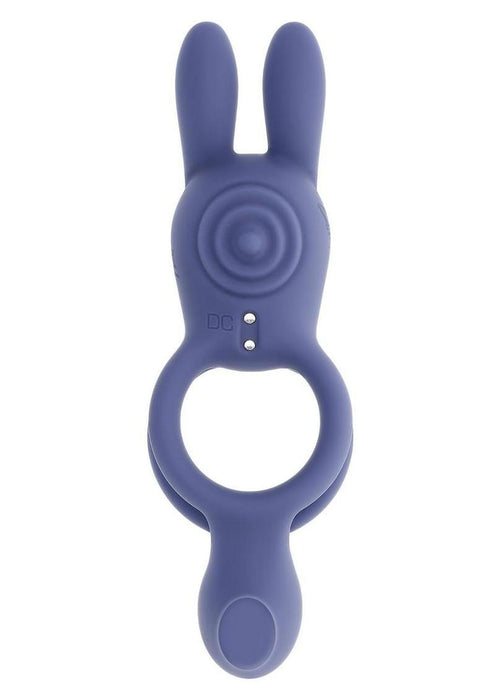 Zero Tolerance Naughty Bunny Rechargeable Silicone Vibrating Rabbit Cock Ring - Purple