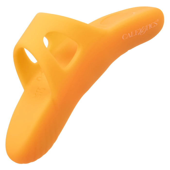 Neon Vibes The Pleasure Vibe Rechargeable Silicone Finger Vibrator - Orange