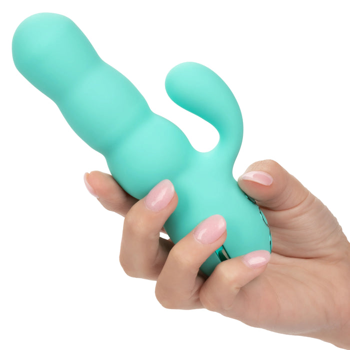 California Dreaming Del Mar Rechargeable Silicone Dual Stimulator - Teal