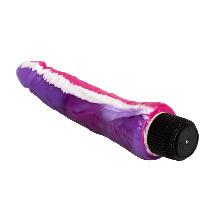Funky Jelly Curved Vibrator - Multi-Colored