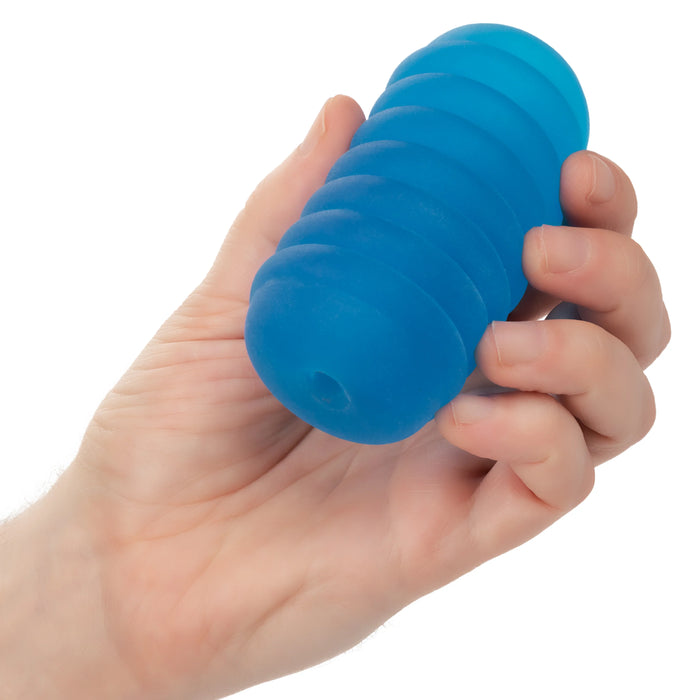 Pop Sock Ribbed Stroker - Blue
