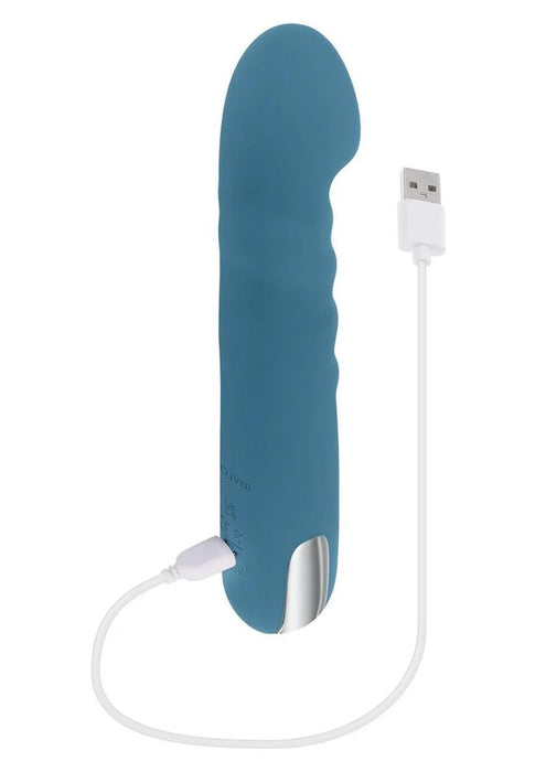 Queen of All Trades - Rechargeable Silicone Dual Vibrator - Blue