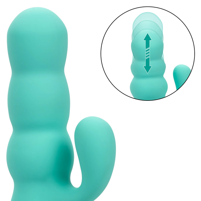 California Dreaming Del Mar Rechargeable Silicone Dual Stimulator - Teal