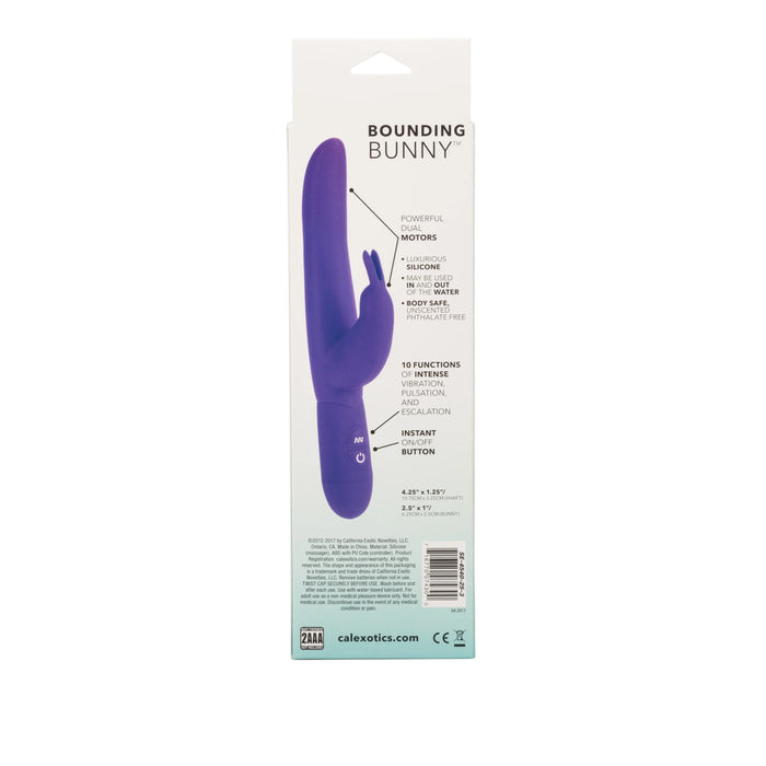 Bounding Bunny Dual Motor Silicone Vibrator Waterproof Purple