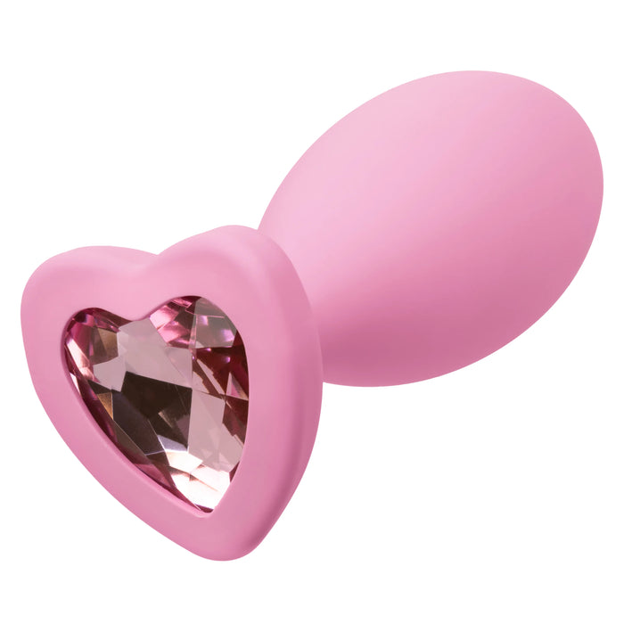 First Time Crystal Booty Duo Silicone Anal Plug (2 Pack) - Pink