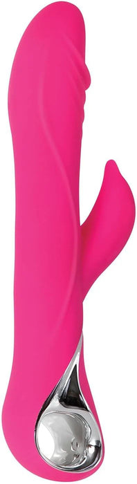 Adam & Eve The Dancing Dolphin Rechargeable Silicone Rotating Vibrator - Pink