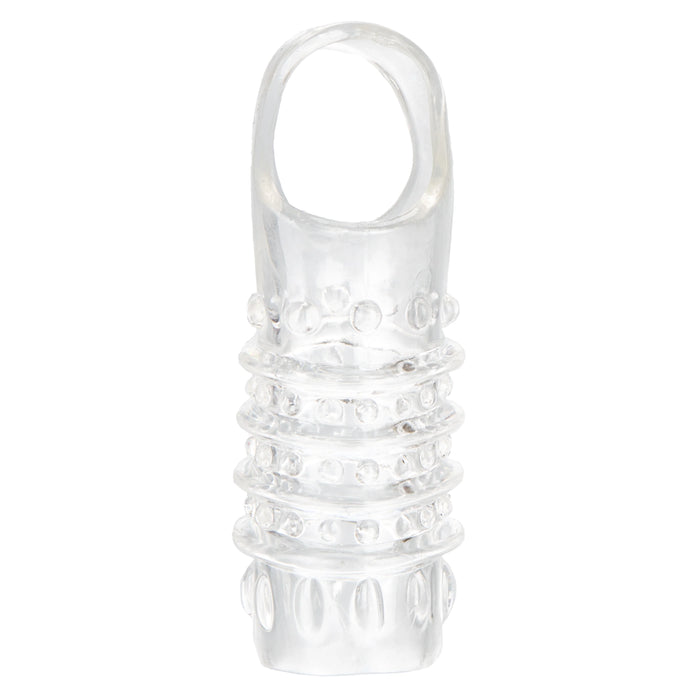 Stimulation Enhancer Textured Penis Sleeve 4.25in - Clear