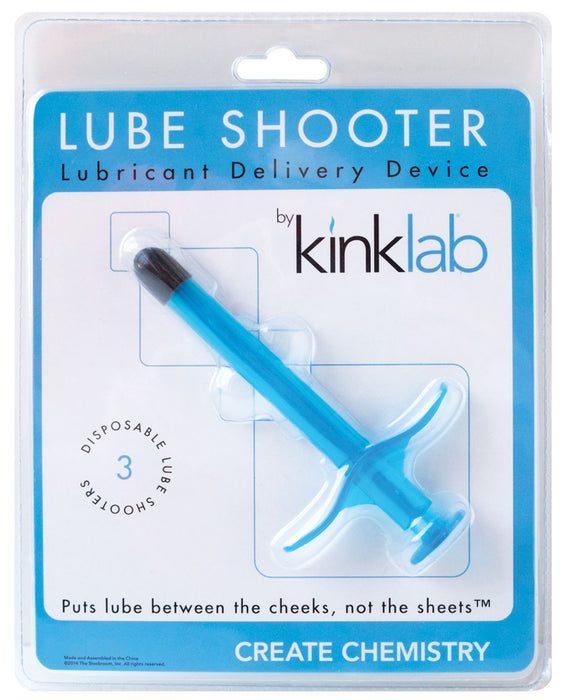 KinkLab Lube Shooter Blue (3pk)