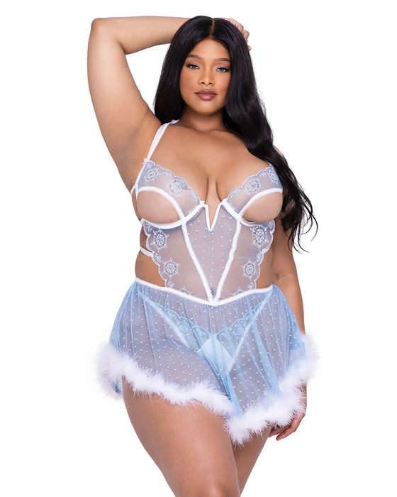 LI630 Snow Queen Babydoll 2-Piece Set