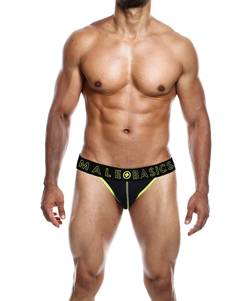 Male Basics XL Neon Yellow Jockstrap Neon