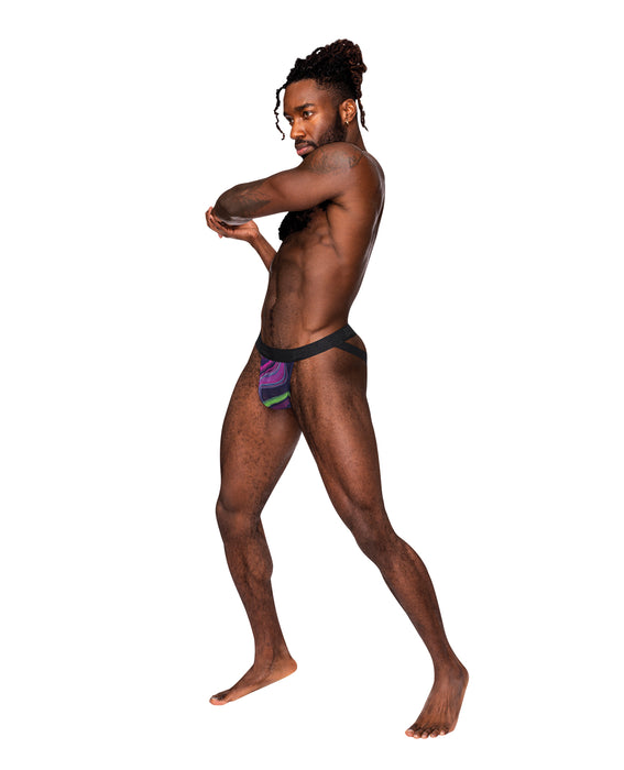 352278 Galactic Sheer Poly Spandex Strappy Ring Jock