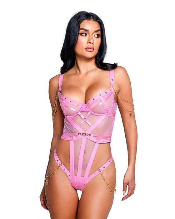 PBLI124 Playboy Charm Teddy Lingerie Bodysuit Intimate Nightwear Set Collection