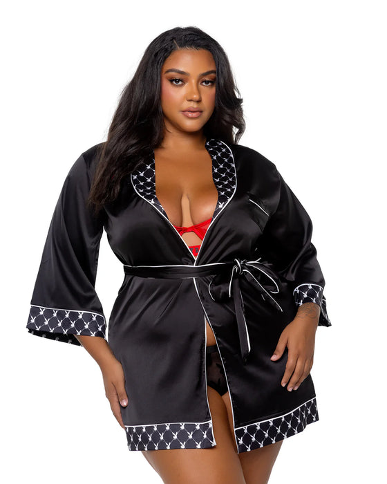 PBlI150 Playboy Bunny Smoke Lounge Robe