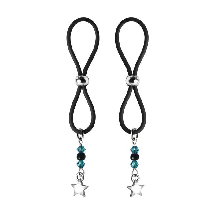 Bijoux de Nip Nipple Halos Star Charm - Turquoise/Black