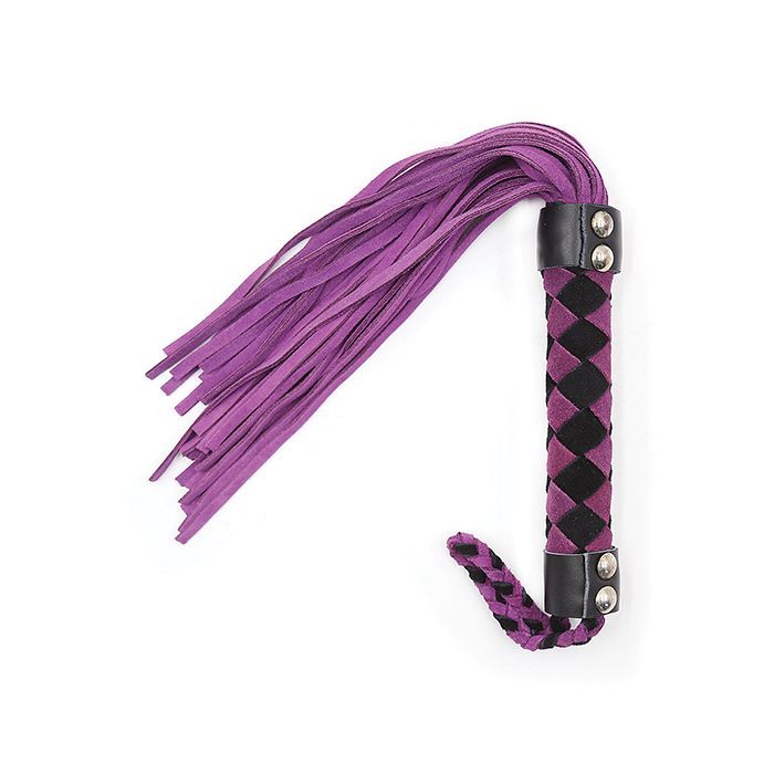Plesur 15" Leather Flogger - Purple