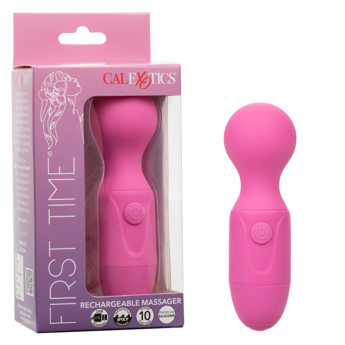 First Time Rechargeable Silicone Massager - Pink