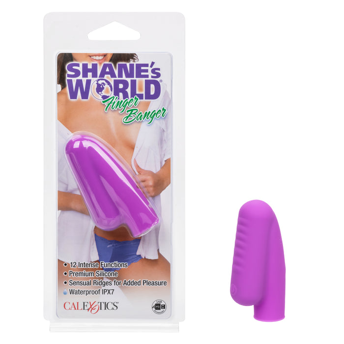 Shane's World Finger Banger Silicone Vibe Waterproof Purple