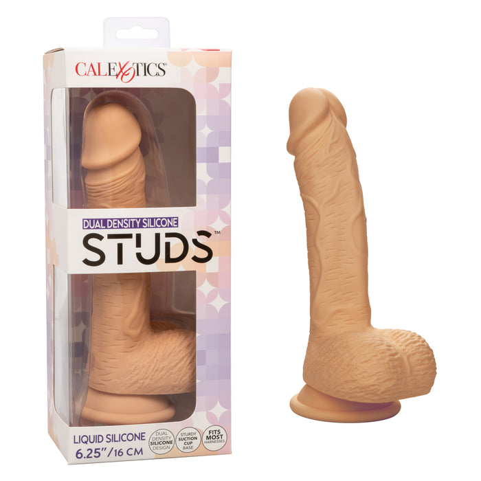 Silicone Studs Dual Density with Suction Cup Base 6.25in - Vanilla