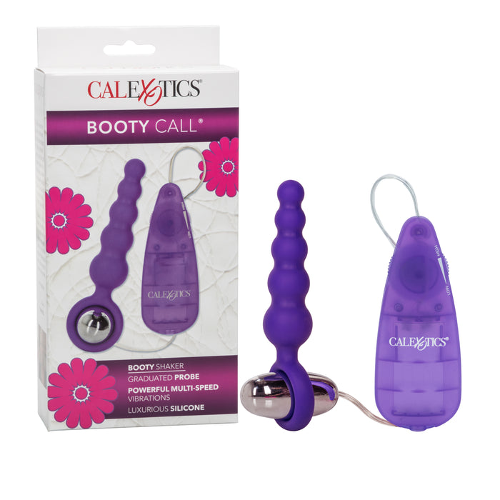 Booty Call Booty Shaker Silicone Vibrating Butt Plug with Remote Control - Purple