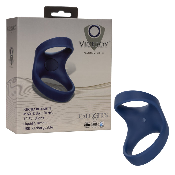 Viceroy Silicone Rechargeable Max Dual Ring - Blue