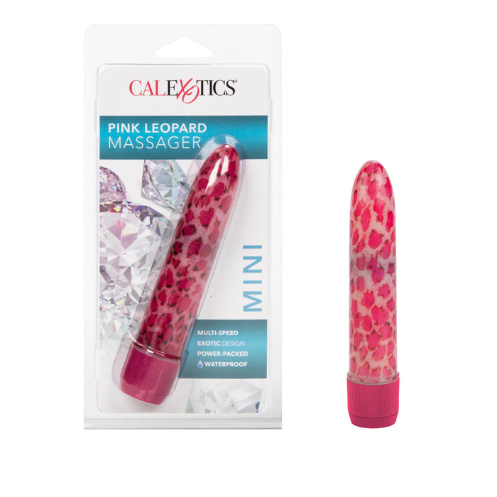 Leopard Waterproof Mini Massager 4.5in - Pink