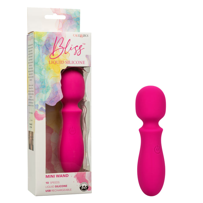 Bliss Liquid Silicone Rechargeable Mini Wand - Pink
