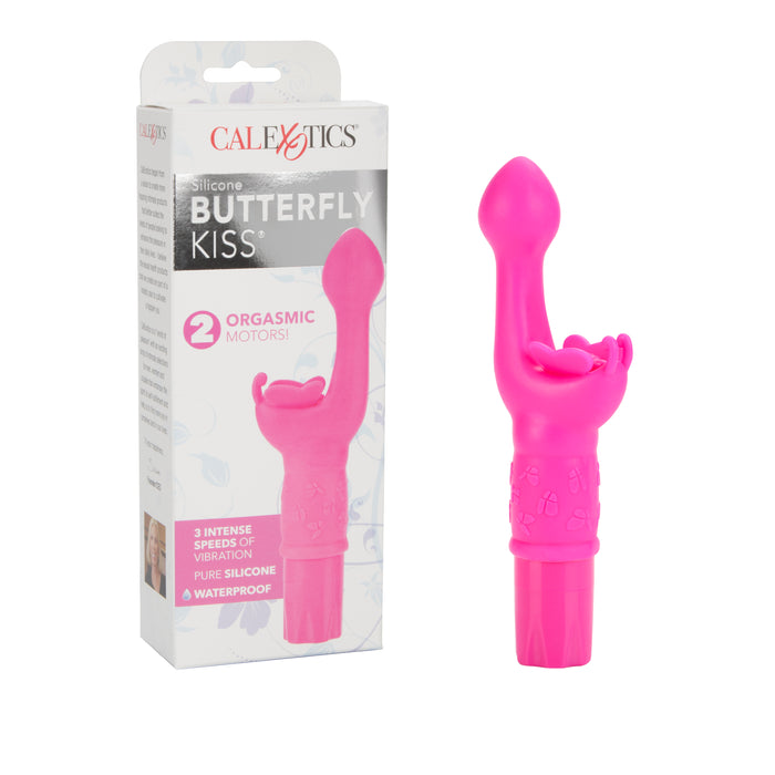 Butterfly Kiss Silicone Vibrator - Pink