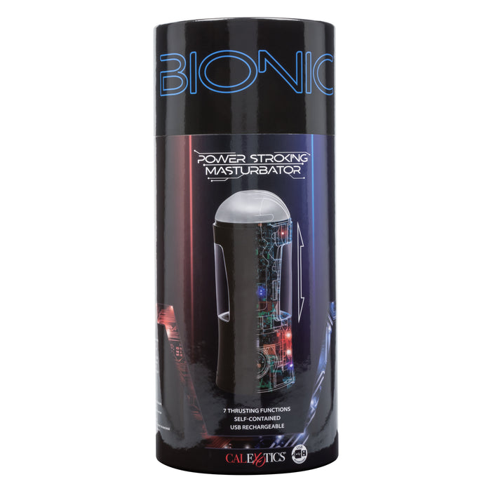 Bionic Power Stroking Rechargeable Anal Masturbator - Black