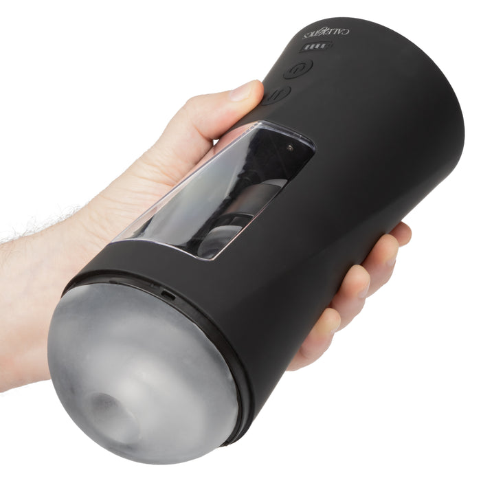 Bionic Power Stroking Rechargeable Anal Masturbator - Black