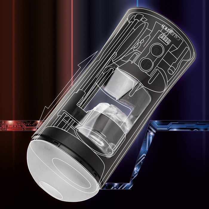 Bionic Power Stroking Rechargeable Anal Masturbator - Black