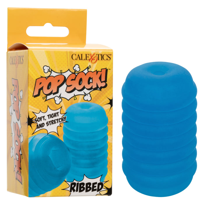 Pop Sock Ribbed Stroker - Blue