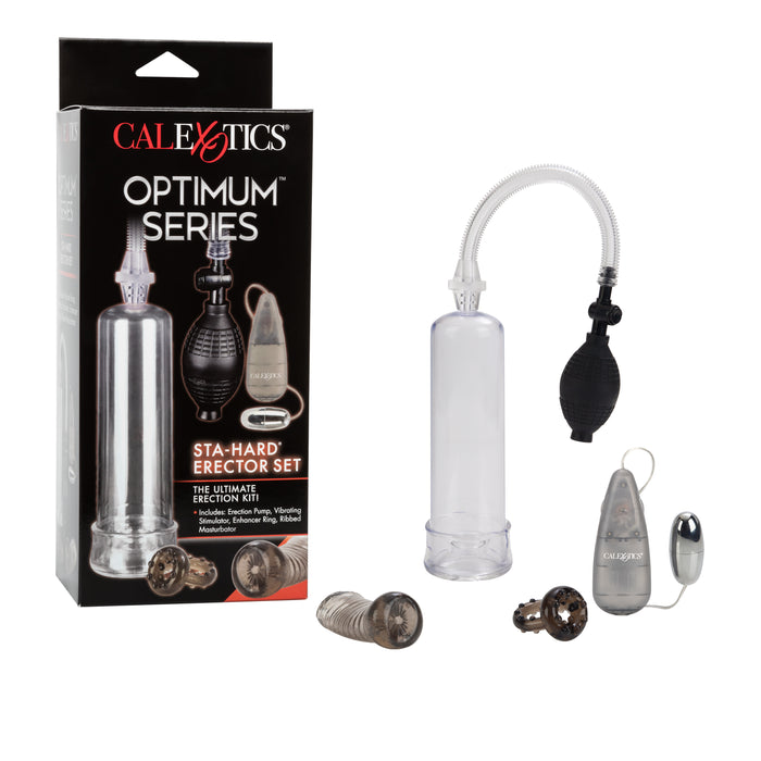 Optimum Series Sta-Hard Erecotor Set Penis Pump - Clear