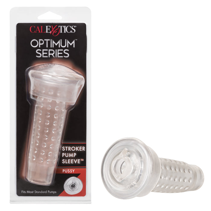 Optimum Series Stroker Pump Sleeve Masturbator - Pussy - Clear