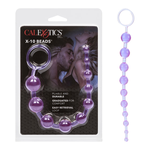 X 10 Anal Beads - Purple