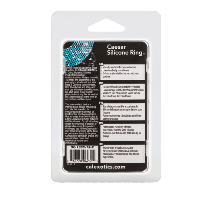 Caesar Silicone Cock Ring - Black