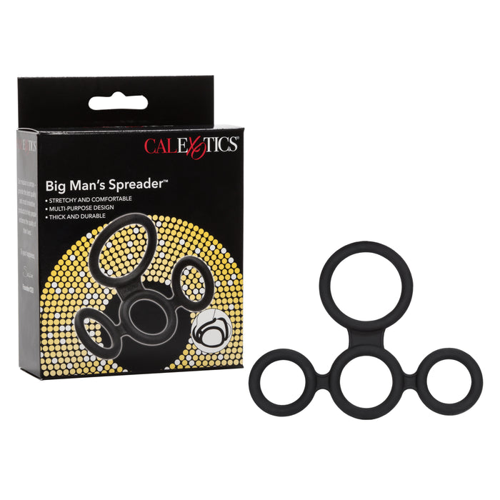 Big Man's Spreader Silicone Cock Ring - Black