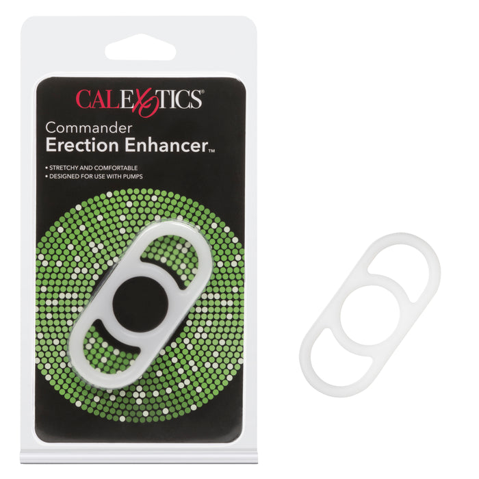 Commander Erection Enhancer Silicone Cock Ring - White