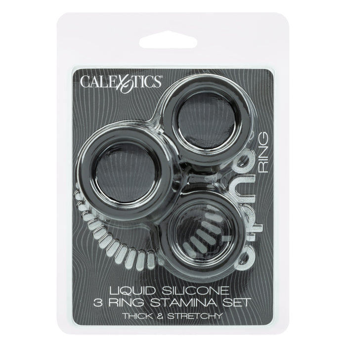 Alpha Liquid Silicone 3 Ring Stamina Set