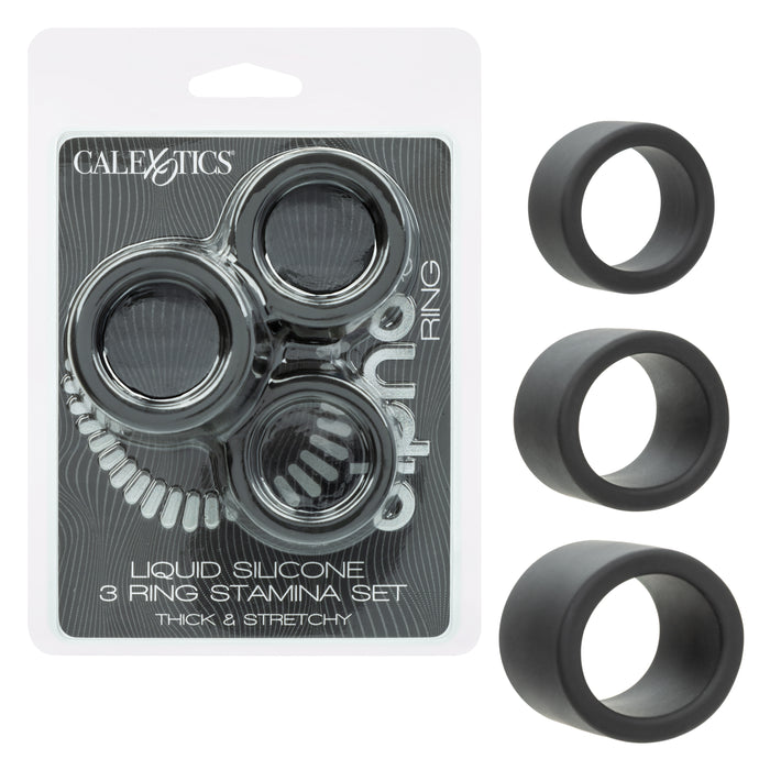 Alpha Liquid Silicone 3 Ring Stamina Set