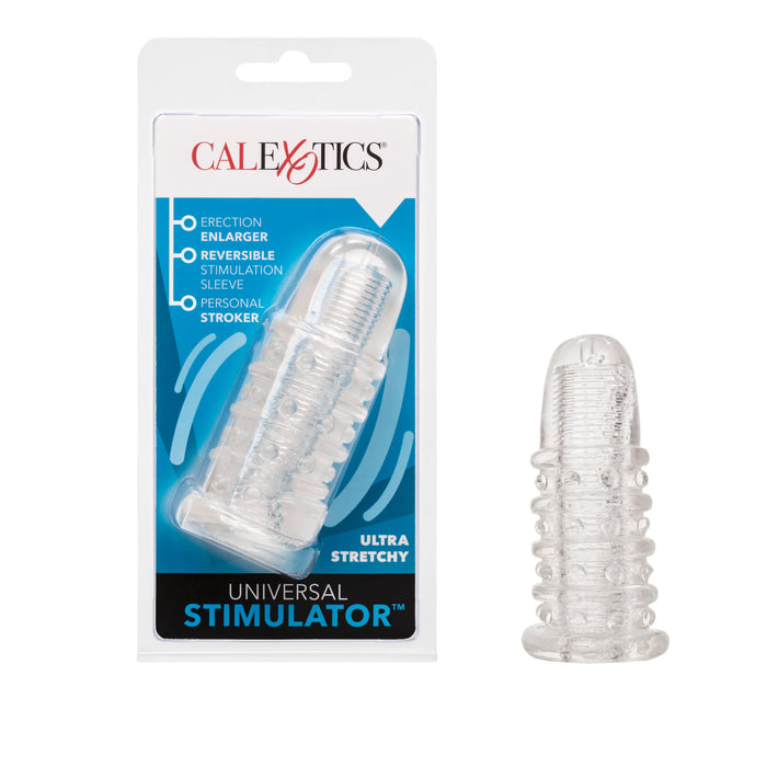 Universal Stimulator Multi Purpose Sleeve And Masturbator Reversible 4.5 Inch Clear