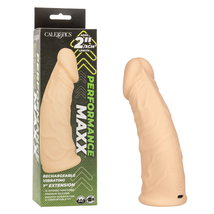 Performance Maxx™ Rechargeable Vibrating Extension 7" - Ivory