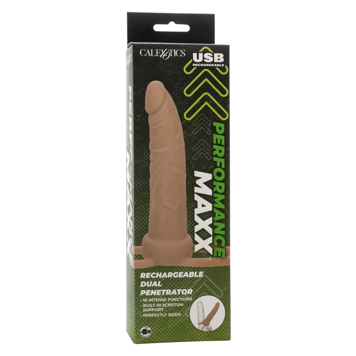 Performance Maxx Rechargeable Silicone Dual Penetrator - Vanilla
