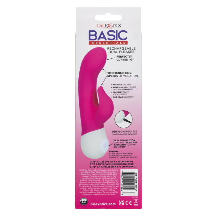 Basic Essentials® Rechargeable Dual Pleaser