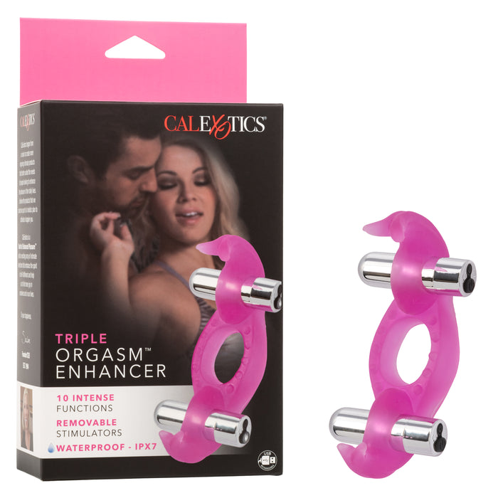 Calexotics Triple Orgasms Erection Enhancer With Dual Micro Stimulators Pink