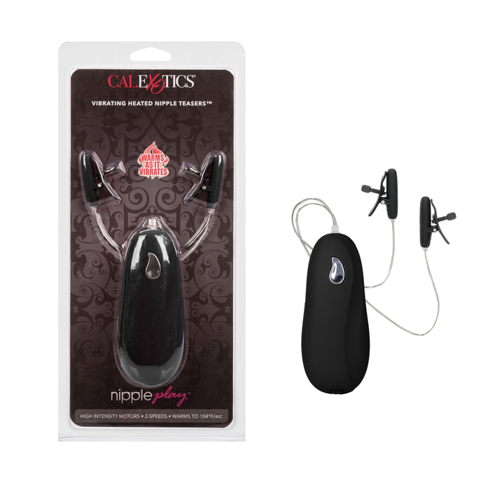 Nipple Play Vibrating Warming Nipple Teasers - Black