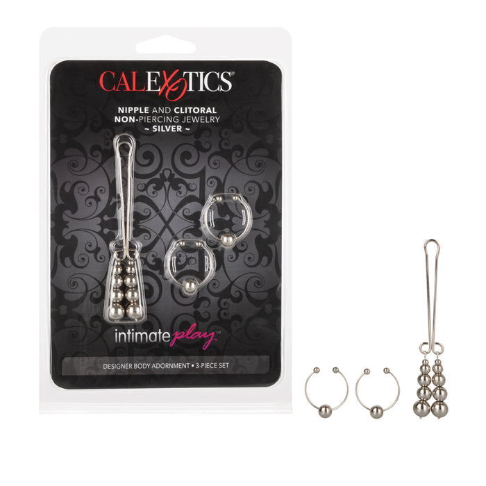 Intimate Play - Nipple and Clitoral Non-Piercing Body Jewelry - Silver