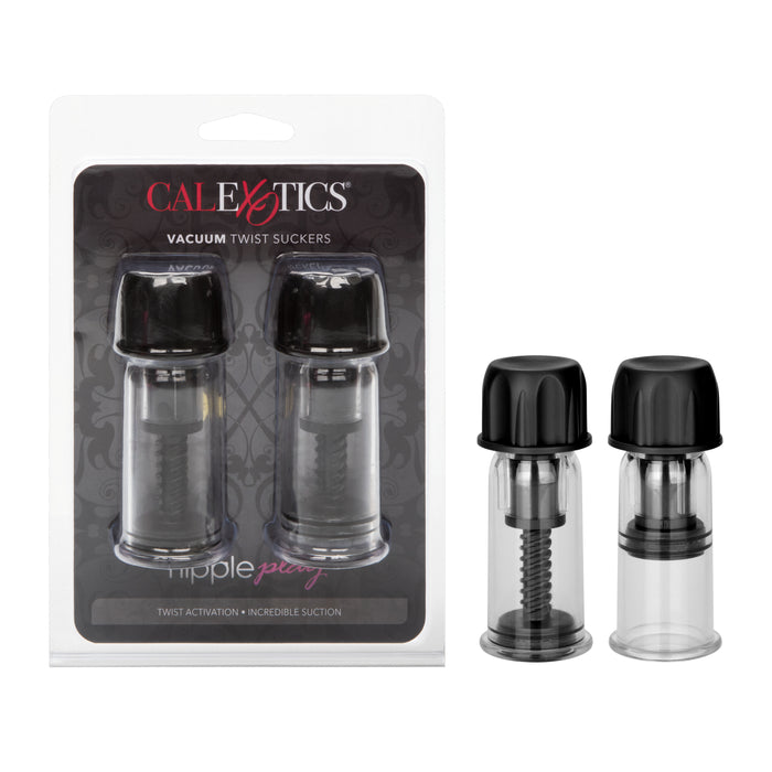 Nipple Play Vacuum Twist Suckers - Black